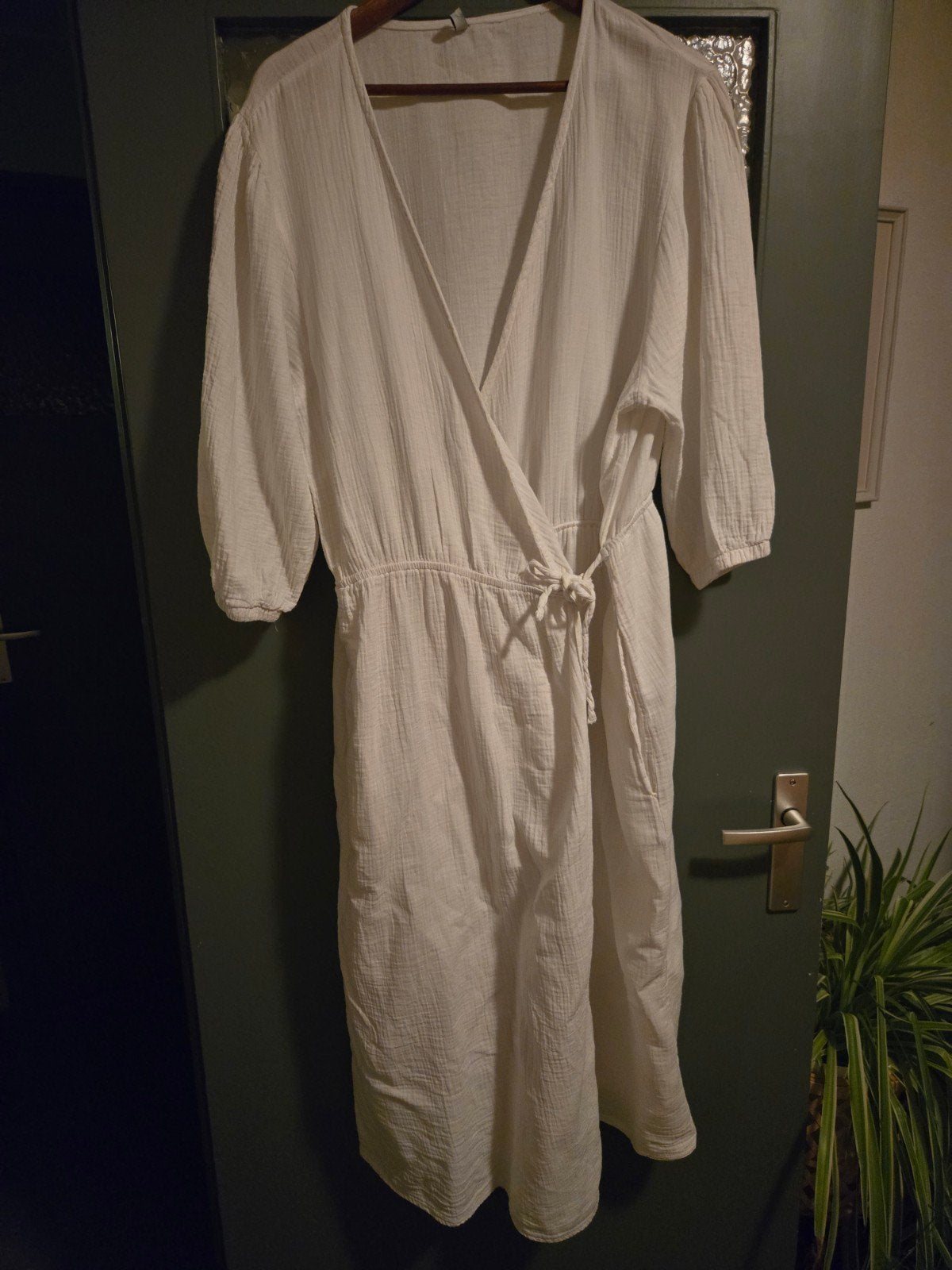 Hema wikkeljurk wit maat XL, Wit, Maat 46/48 (XL) of groter, Ophalen of Verzenden, Zo goed als nieuw