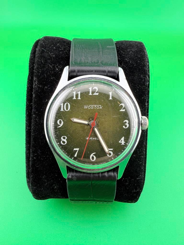 Zeldzaam vintage USSR Vostok horloge, Ophalen of Verzenden, Staal, Overige merken, 1960 of later