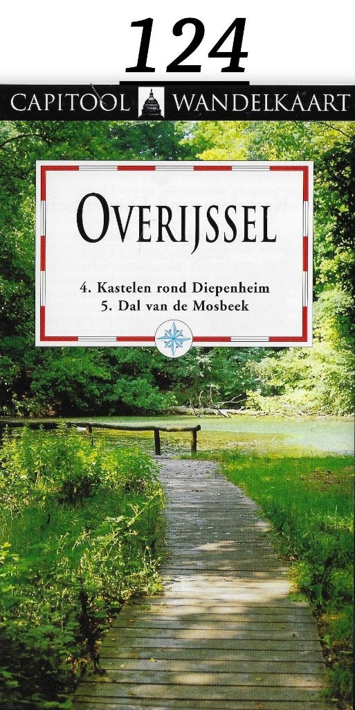 Pl124 capitool wandelkaart overijssel diepenheim / mosbeek, Ophalen of Verzenden, 1800 tot 2000, Nederland, Landkaart