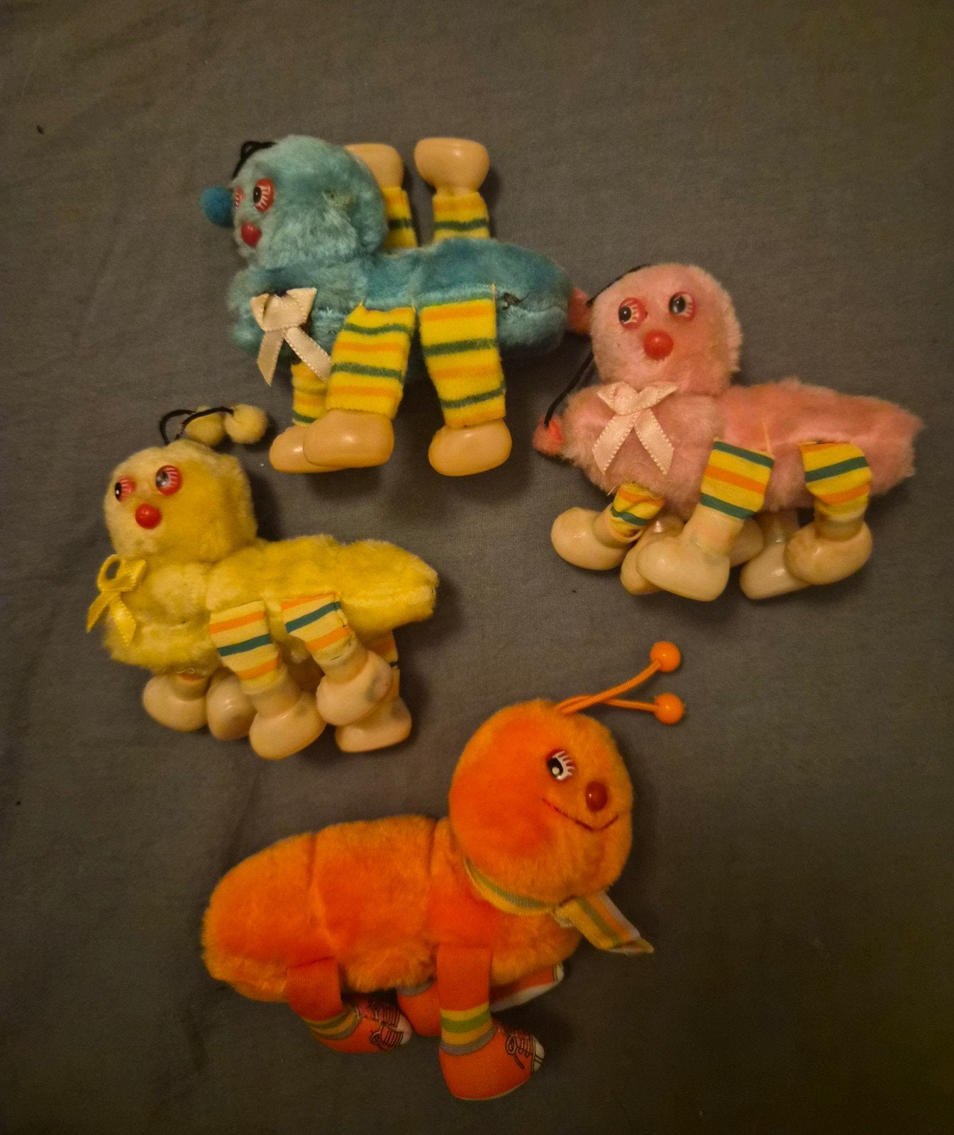Vintage Lots-a-Lots-a-Leggggggs rupsen jaren 80 - Set van 4, Ophalen of Verzenden