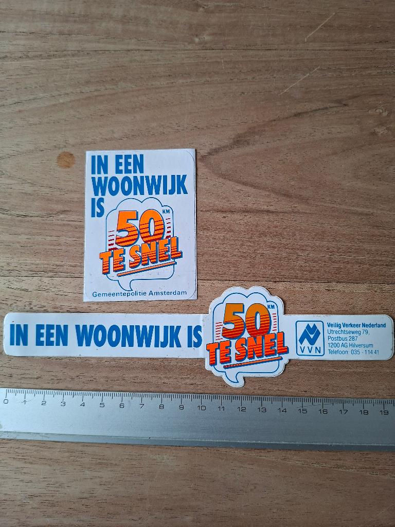Stickers 50 in  de wijk, Verzamelen, Stickers, Ophalen of Verzenden, Zo goed als nieuw, Overige typen
