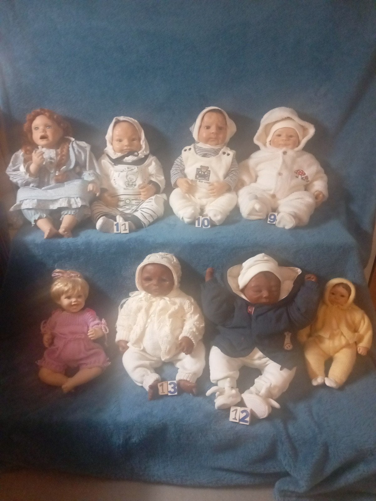 handgeboedseerde babypoppen van cernitklei., Ophalen, Pop