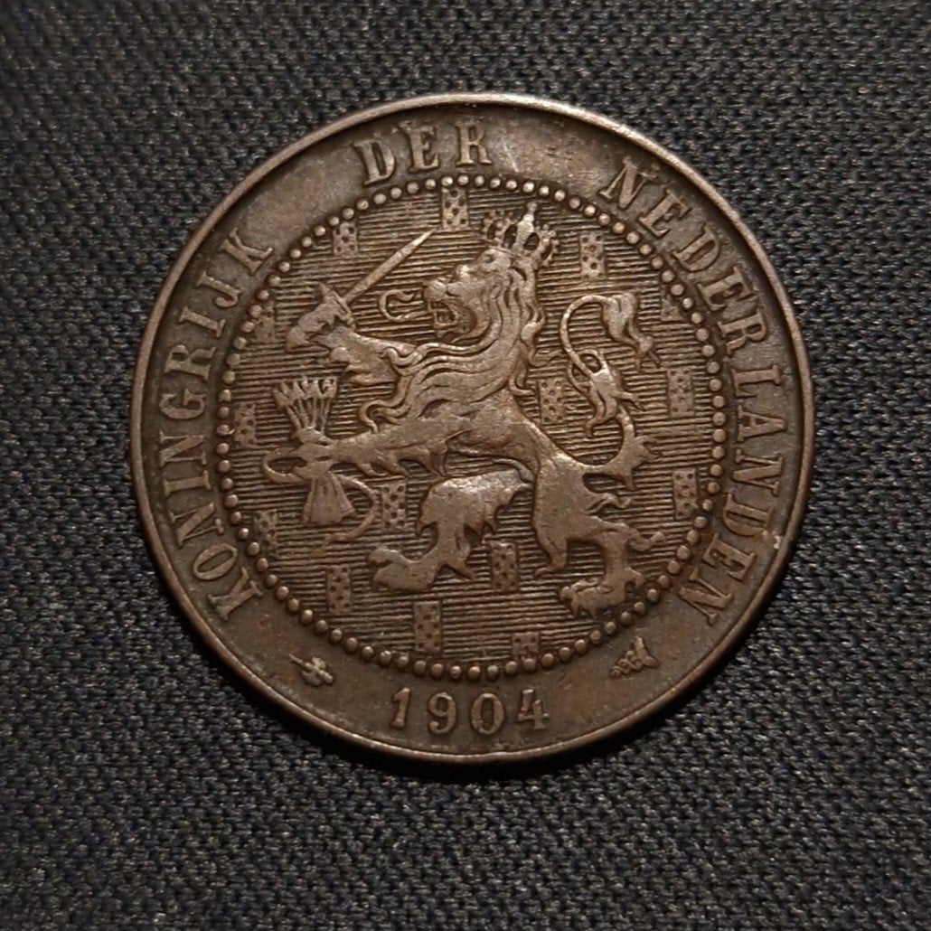 2 1/2 cent 1904, Verzenden, Koningin Wilhelmina, Losse munt