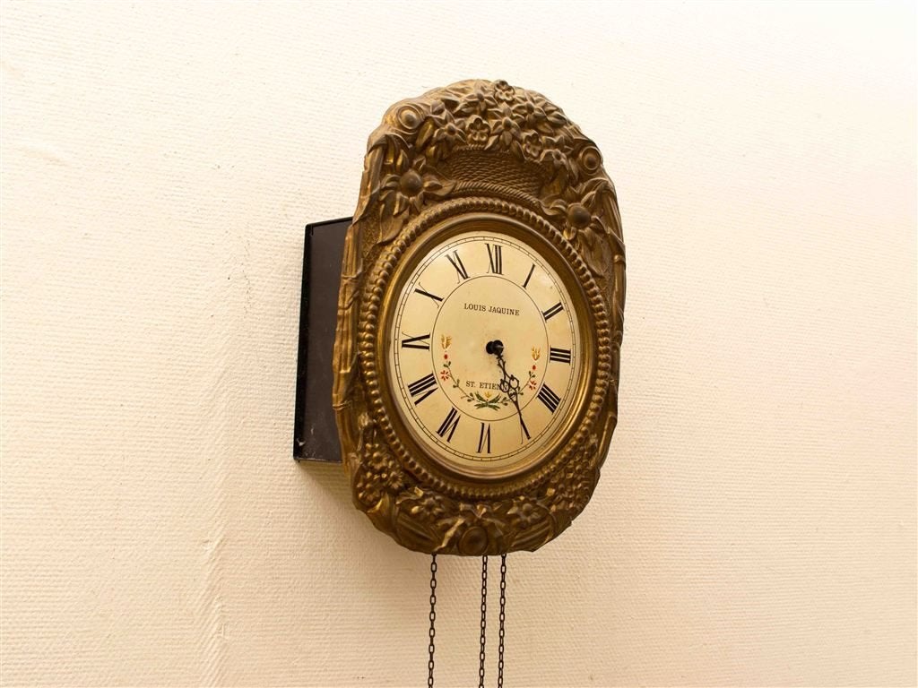 Louis JaQuine st etienne wandklok 37713, Ophalen of Verzenden, Gebruikt, Wandklok