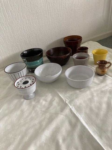 Vintage bloempotten, kommen en kannetje, Ophalen