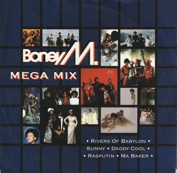Pop Single (1992) BONEY M - MEGA MIX  (BMG), Gebruikt, Fotohoes, 7 inch, Ophalen of Verzenden