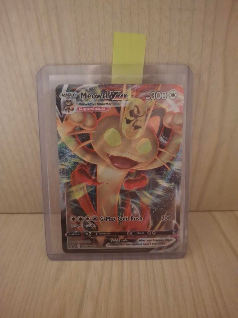 Meowth VMAX SWSH005, Ophalen, Zo goed als nieuw, Losse kaart, Foil