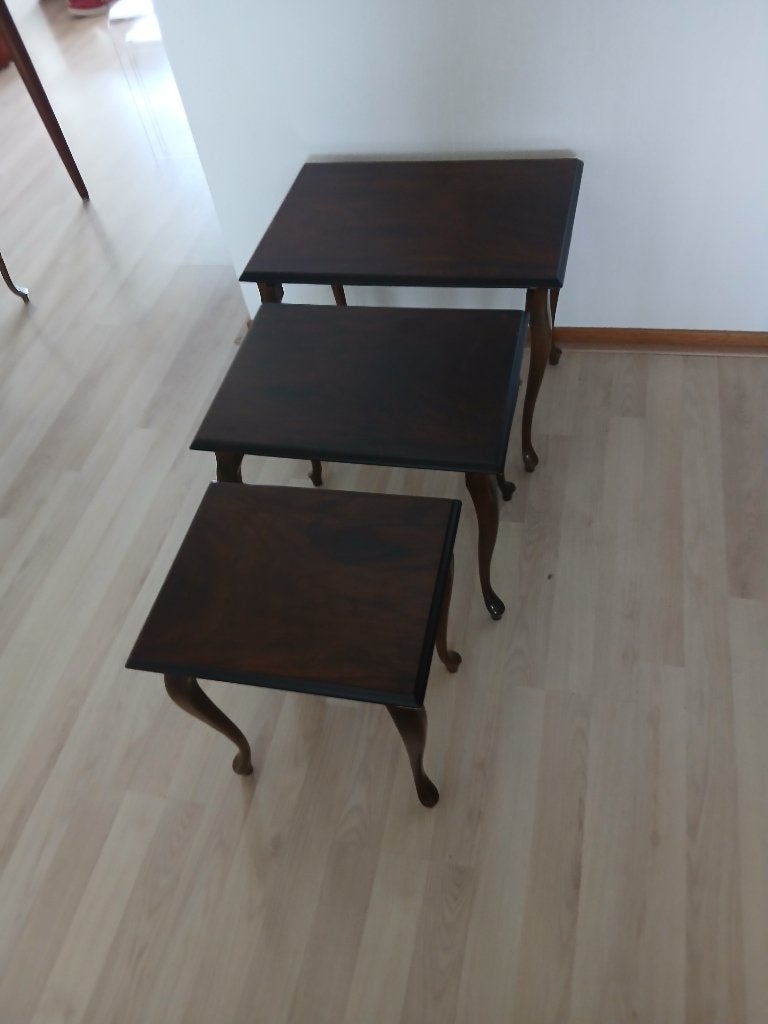 Bijzettafels – Nesttafels – Queen Anne - Vintage, Huis en Inrichting, Ophalen, Minder dan 45 cm, Minder dan 55 cm, Gebruikt