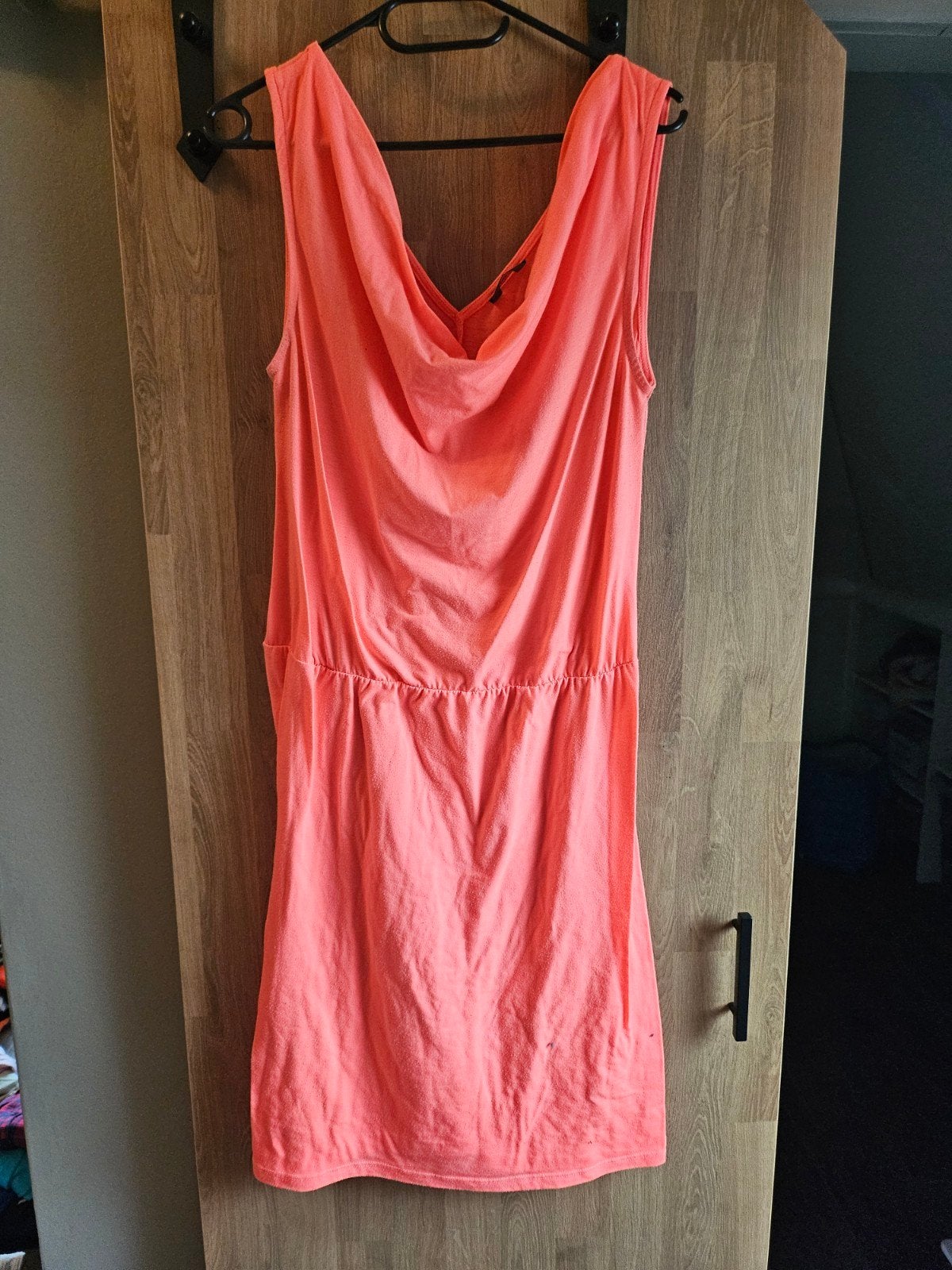 Hema zomerjurkje maat L, koraalrood, Kleding | Dames, Maat 42/44 (L), Oranje, Ophalen of Verzenden, Gedragen