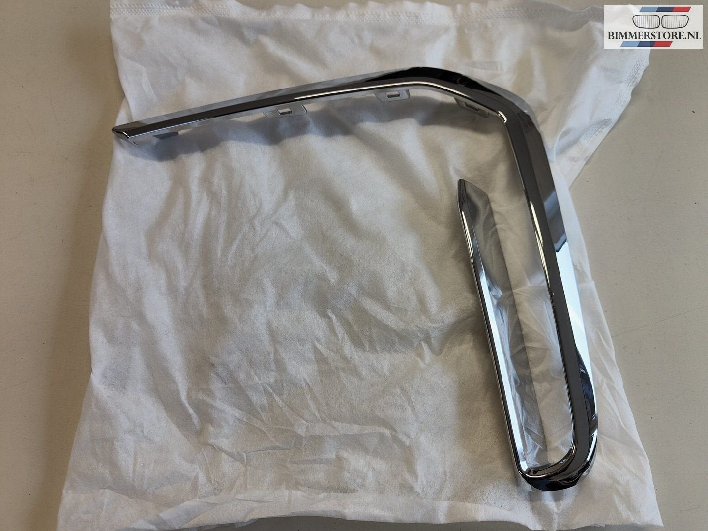 Decor strip chrome links voorzijdebumperlijst rooster BMW X7, Gebruikt, -, -, Ophalen of Verzenden
