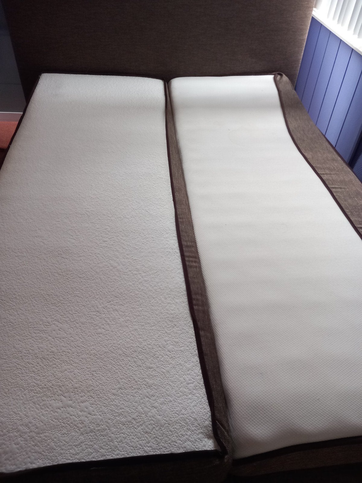 2 persoons boxspring, Ophalen, Beige, Tweepersoons, 140 cm