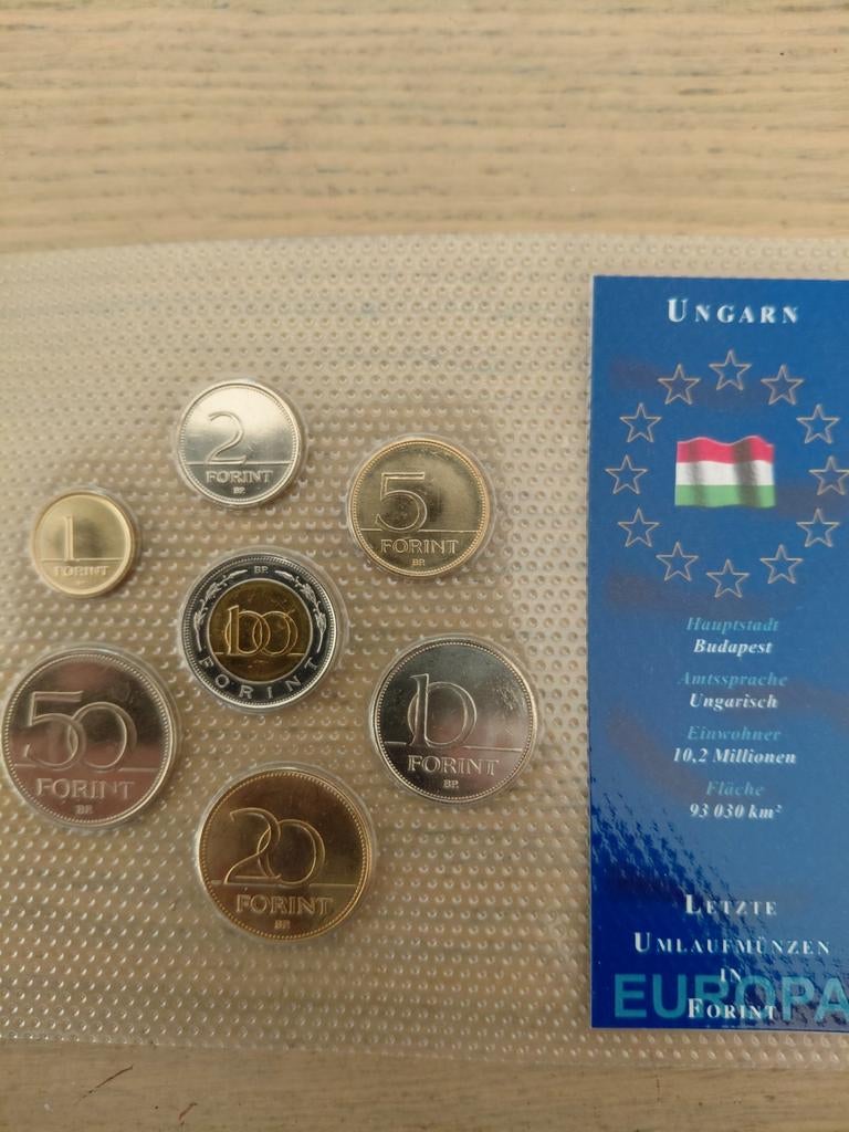 Hongaarse Forint Muntenset - Laatste Circulatiemunten, Ophalen of Verzenden, Hongarije