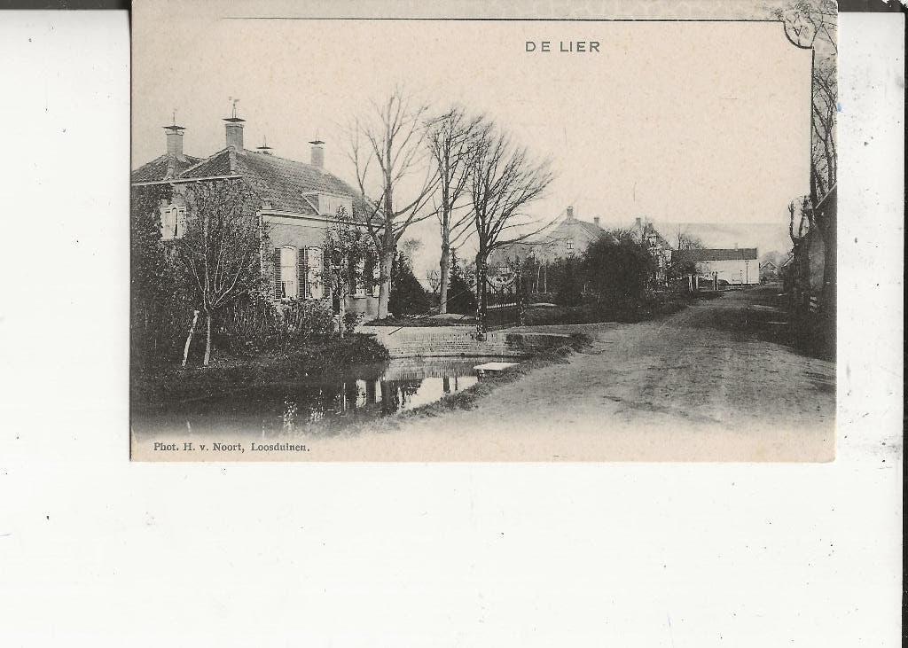 De Lier Woning met brug H van Noort  1902, Ophalen of Verzenden, Voor 1920, Ongelopen, Zuid-Holland