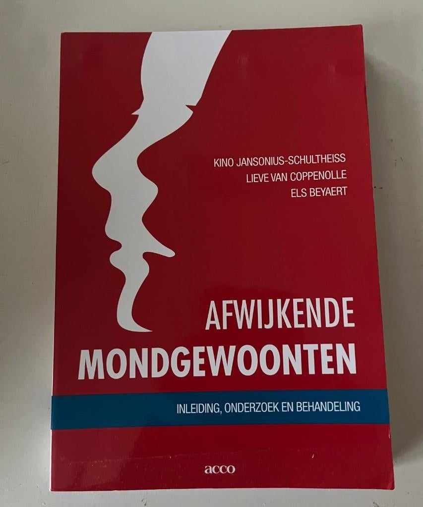Studieboek 'Afwijkende mondgewoonten', Acco, Zo goed als nieuw, Beta, HBO