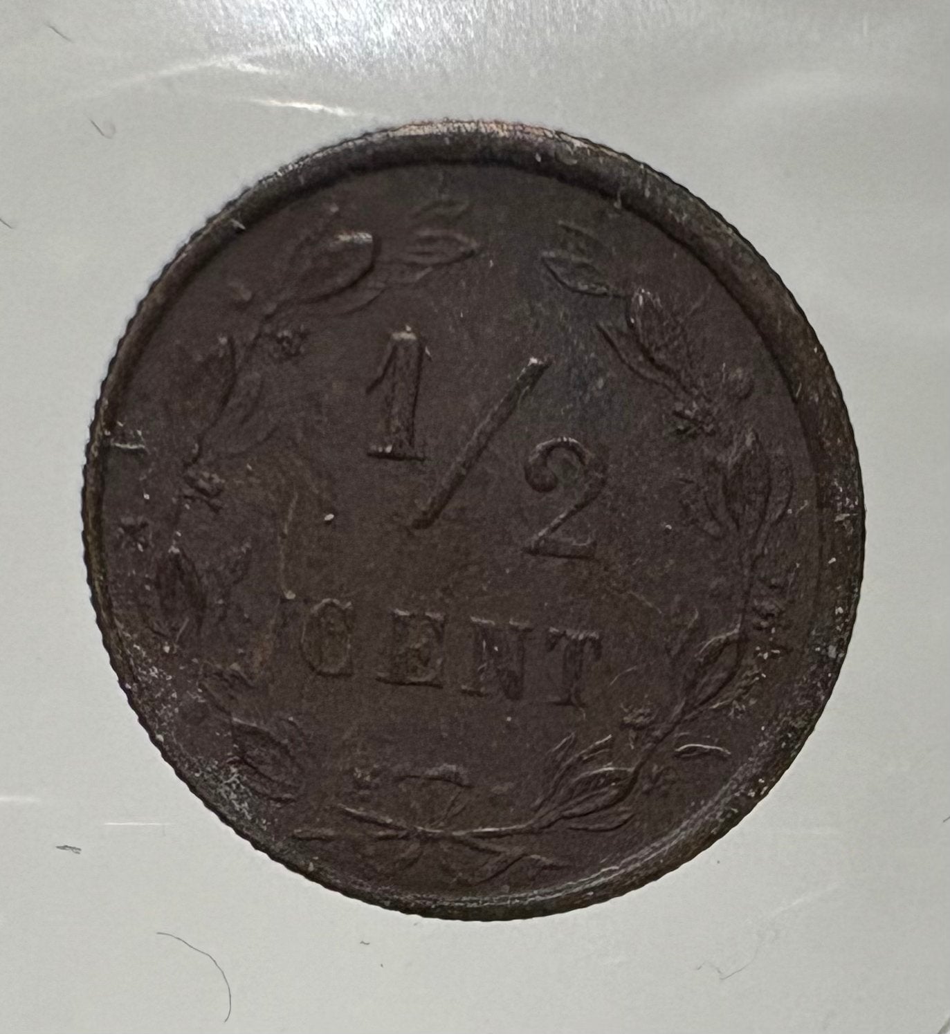 Zeldzame 1/2 Cent munt uit 1883 - Koning Willem II, Postzegels en Munten, Munten | Nederland, Ophalen of Verzenden, Koning Willem II