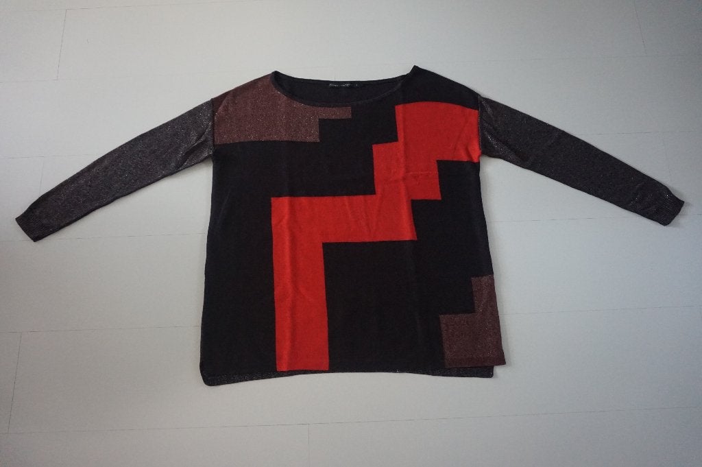 Trui Steps bruin - oranje maat L 40 - 42, Kleding | Dames, Truien en Vesten, Bruin, Maat 42/44 (L), Ophalen of Verzenden, Zo goed als nieuw