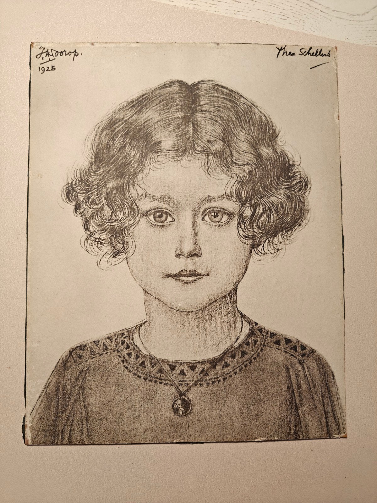 Jan Toorop - Portret van Thea Schellens - Isografie, Ophalen of Verzenden