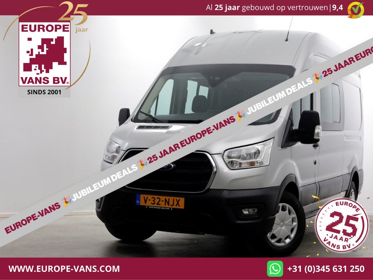 Ford Transit 350 2.0 TDCI 130pk L3H3 D.C. Trend Airco/Navi/C, Voorwielaandrijving, 15 km/l, Euro 6, 4 cilinders