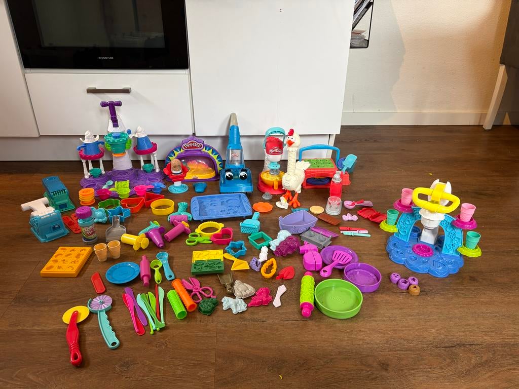 Grote Play-Doh Klei Set: Stofzuiger, IJsmachine & Meer!, Ophalen, Gebruikt, Knutselen