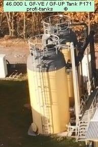 P171 opslagtank 46000 L GF-UP tank kunststoftank vlakbodem, Tuin en Terras, Regentonnen, 150 liter of meer, Ophalen, Gebruikt