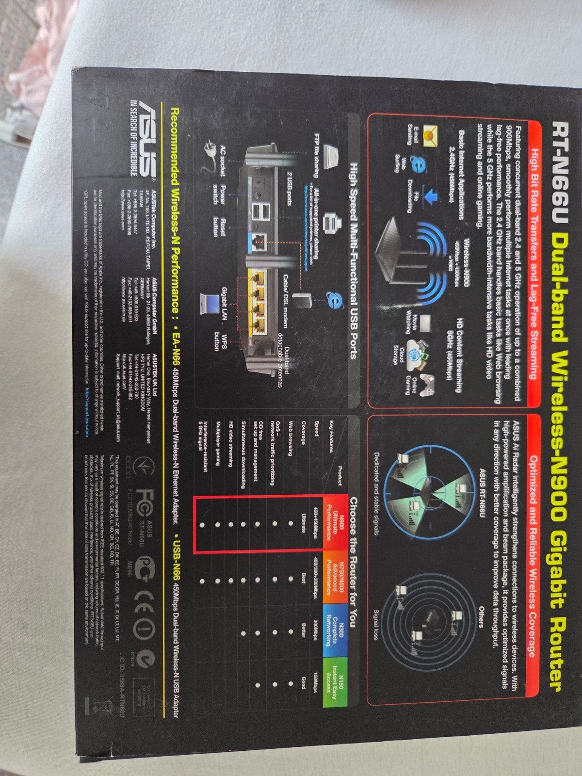 ASUS RT-N66U Dual-band Wireless-N900 Gigabit Router, Ophalen, Nieuw, Router, ASUS