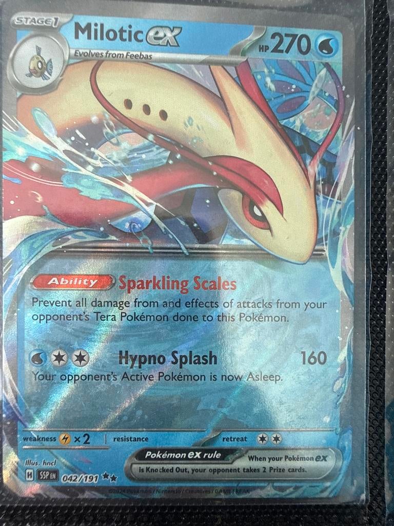 Milotic ex 042/191 - Pokémon Kaart, Ophalen of Verzenden, Zo goed als nieuw, Losse kaart, Foil