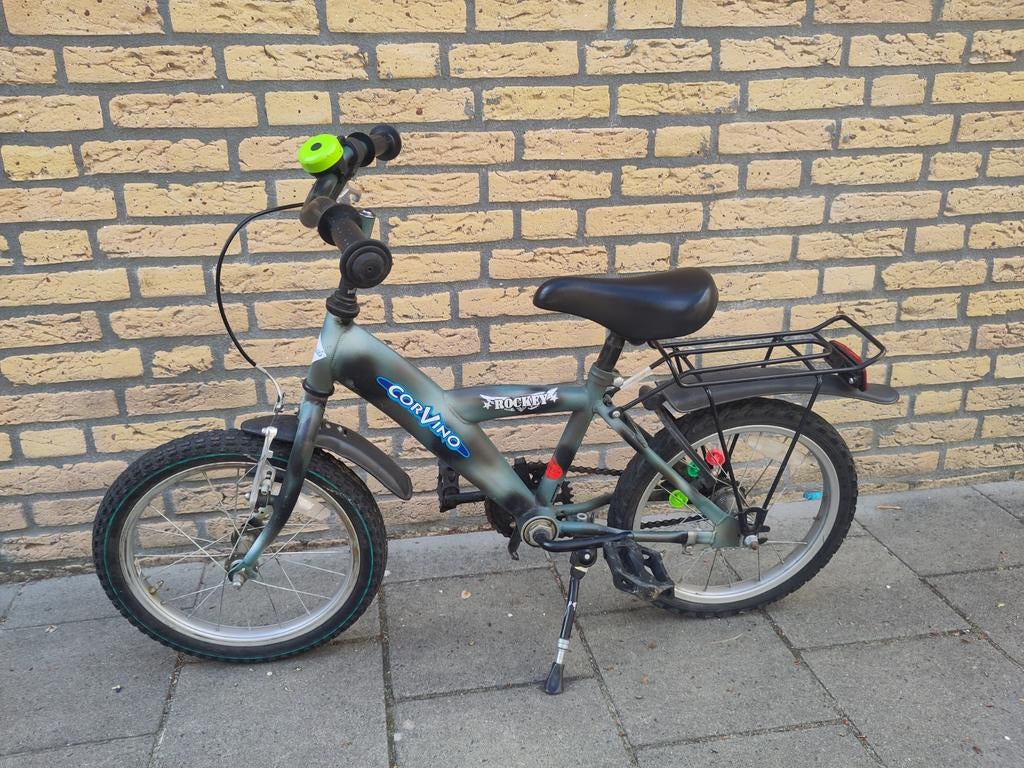 Corvino Rocket kinderfiets 14 inch, Fietsen en Brommers, Fietsen | Kinderfietsjes, Ophalen, Terugtraprem, Gebruikt, Corvino