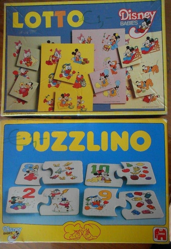Disney Lotto en Puzzlino, Ophalen, Gebruikt, Jongen of Meisje