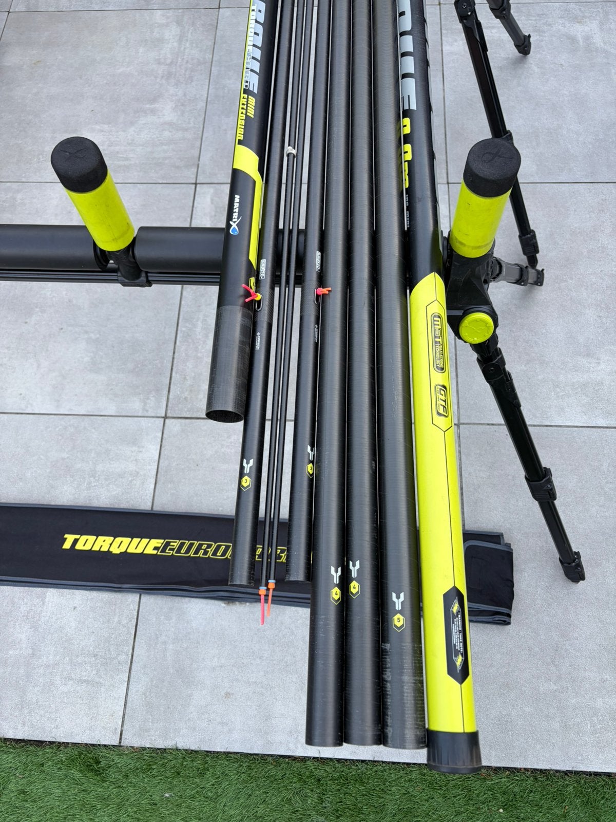 Torq carp pole matrix 9.0 m met topkits, Ophalen, Zo goed als nieuw, Vaste hengel