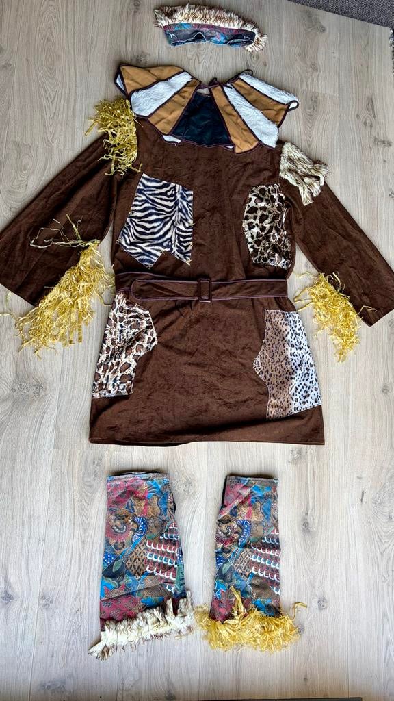 Oermens/Bosjesman Carnaval Kostuum Heren Maat 56/58, Carnaval, Maat 56/58 (XL), Ophalen of Verzenden, Zo goed als nieuw