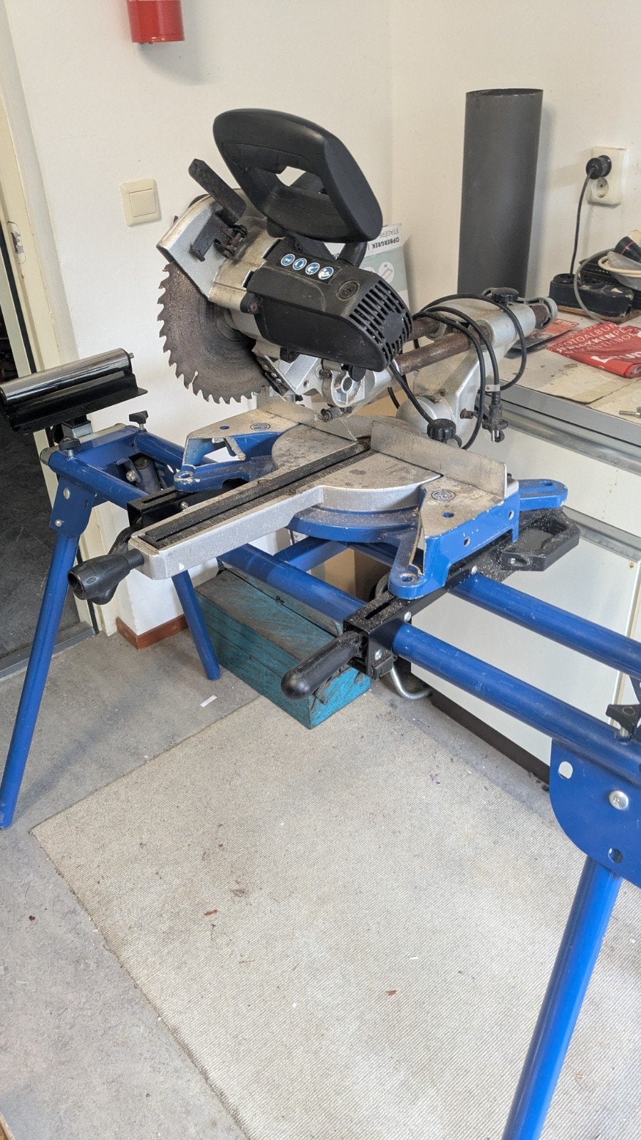 scheppach afkortzaag trekzaag., Doe-het-zelf en Verbouw, Ophalen, 1200 watt of meer, Afkortzaag, 70 mm of meer