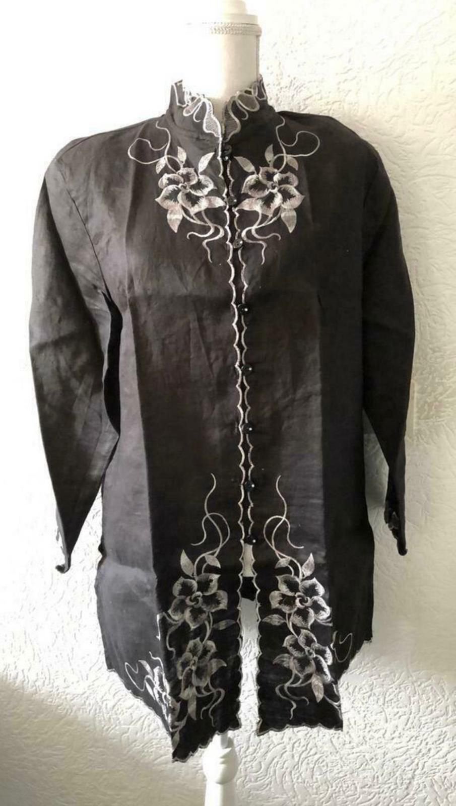 Maat XL - tops van COSCO - zwart met borduursel- 10 € P/S, Kleding | Dames, Zwart, Maat 46/48 (XL) of groter, Ophalen of Verzenden