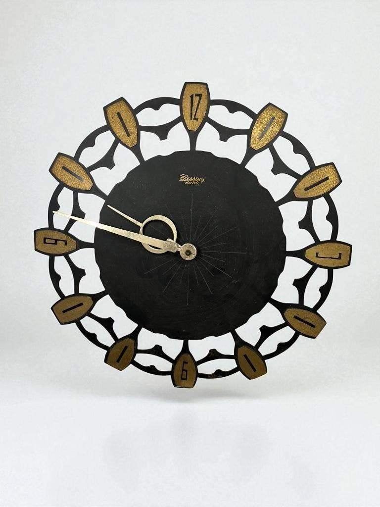 vintage wandklok Blessing West Germany, Ophalen, Gebruikt, Wandklok