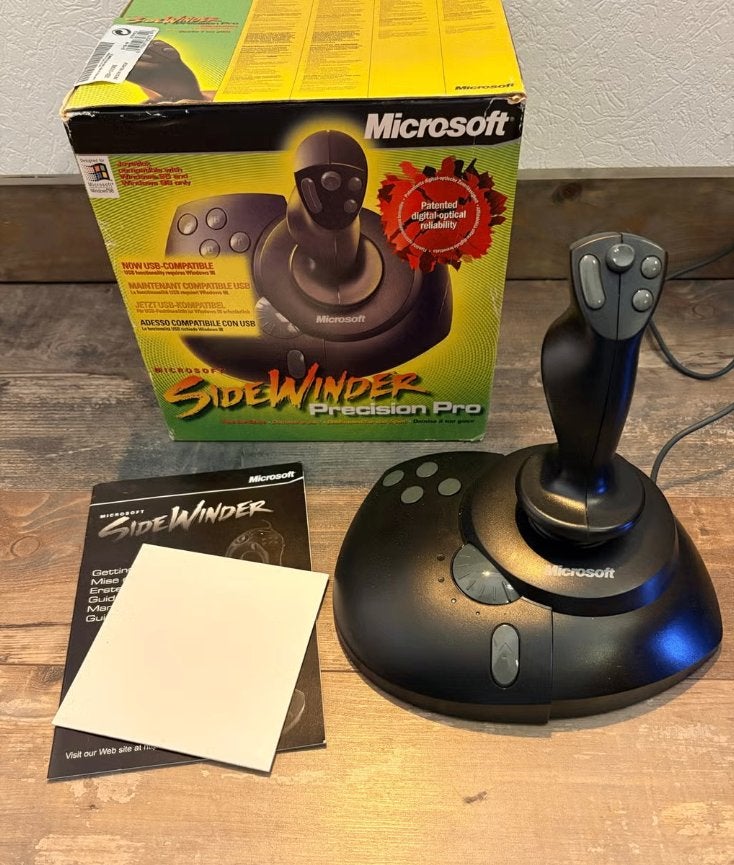 Microsoft SideWinder Precision Pro joystick, Computers en Software, Joysticks, Ophalen of Verzenden, Zo goed als nieuw