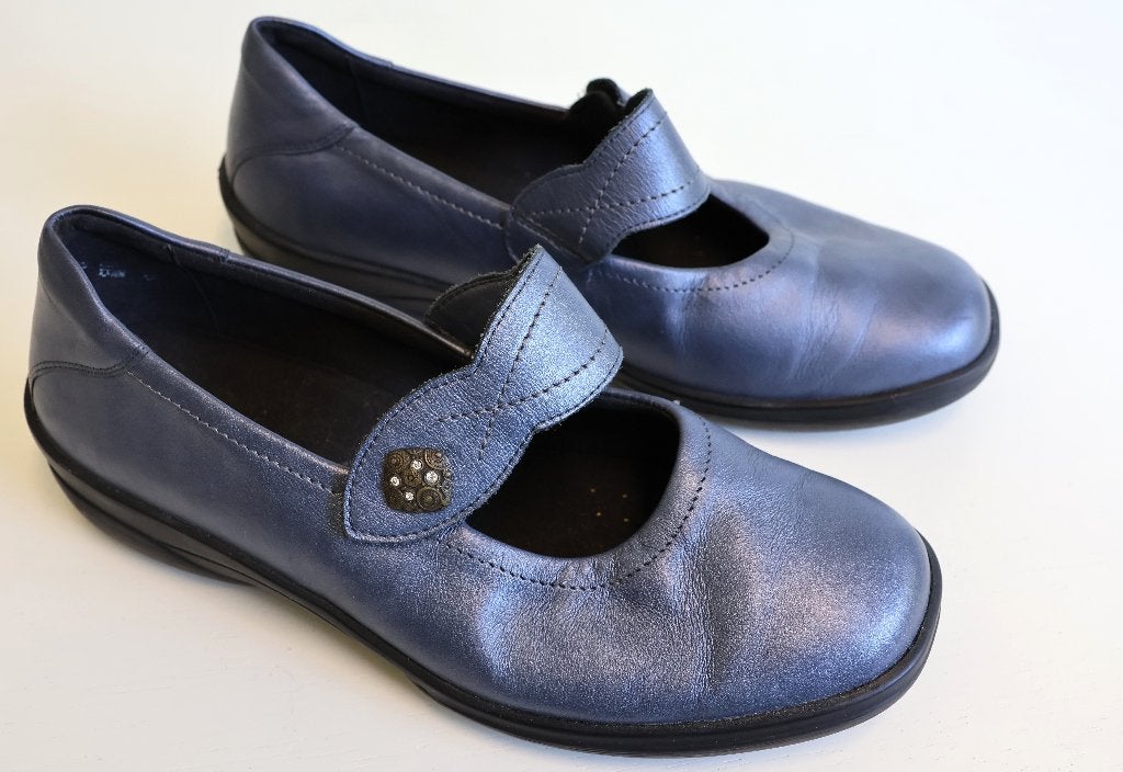Solidus instapper blauw Metallic 6½ (maat 40) wijdte H, Solidus, Blauw, Instappers, Ophalen of Verzenden