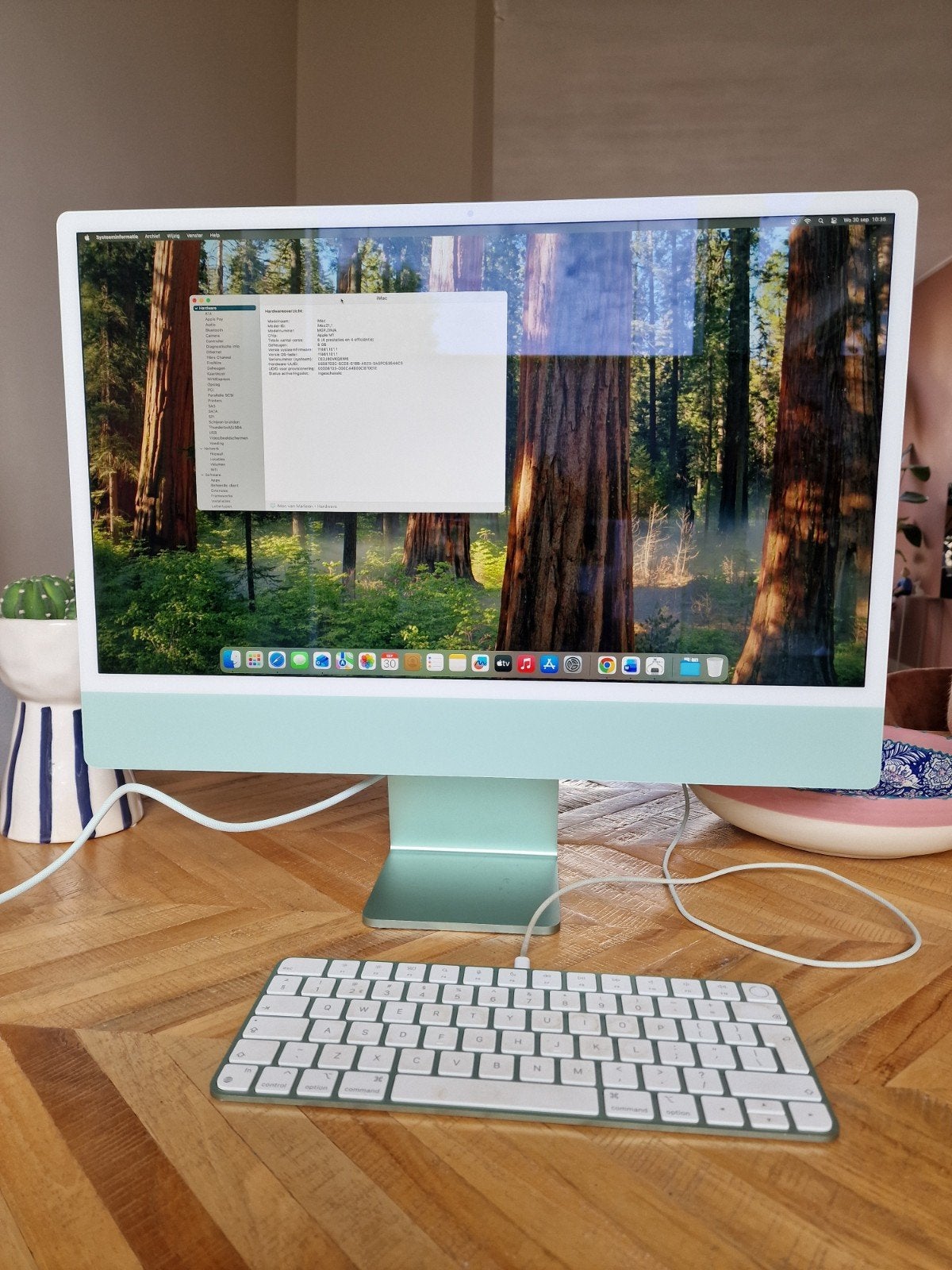 iMac 21,1 (M1) 8GB RAM, 500GB SSD, 4.5K Retina Display, Ophalen, IMac, Zo goed als nieuw, 500 GB