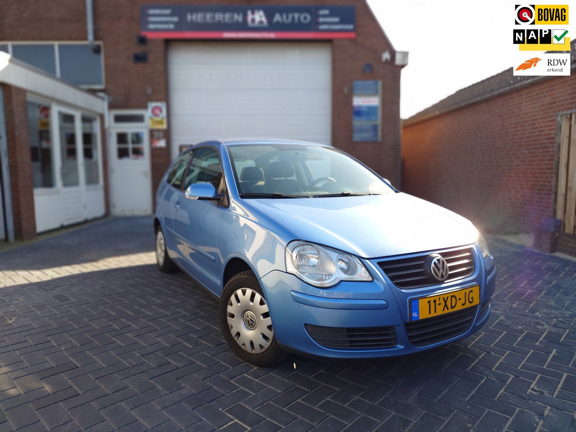 Volkswagen Polo 1.4-16V Optive, Nieuwe Apk, Airco, Auto's, Voorwielaandrijving, Stof, Gebruikt, Zwart
