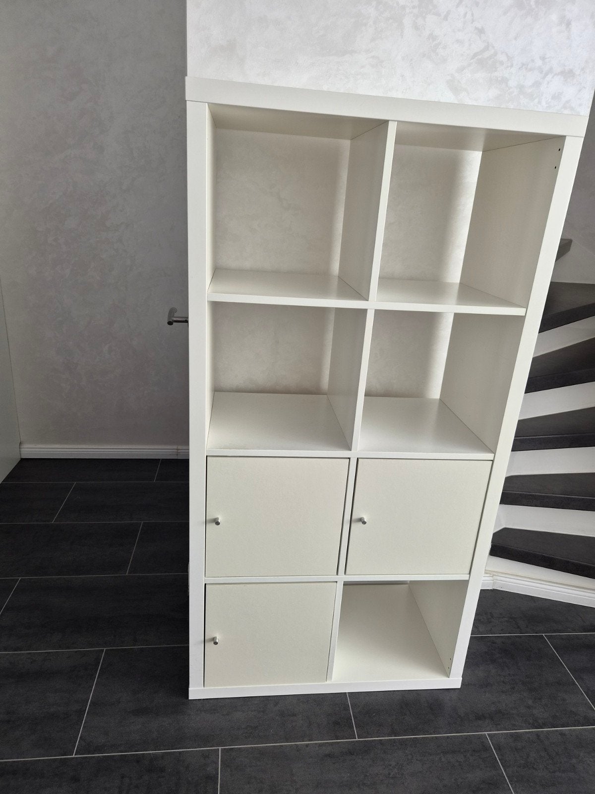 Witte IKEA Kallax kast met 4 deurtjes, Ophalen, 25 tot 50 cm, 50 tot 100 cm, Minder dan 100 cm