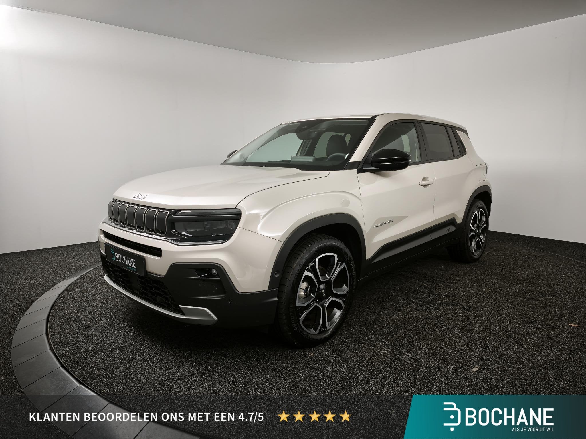 Jeep Avenger Summit 54 kWh | Carplay/Android | Adaptieve Cru, Auto's, Jeep, 394 km, 334 min, 156 pk, Leder en Stof