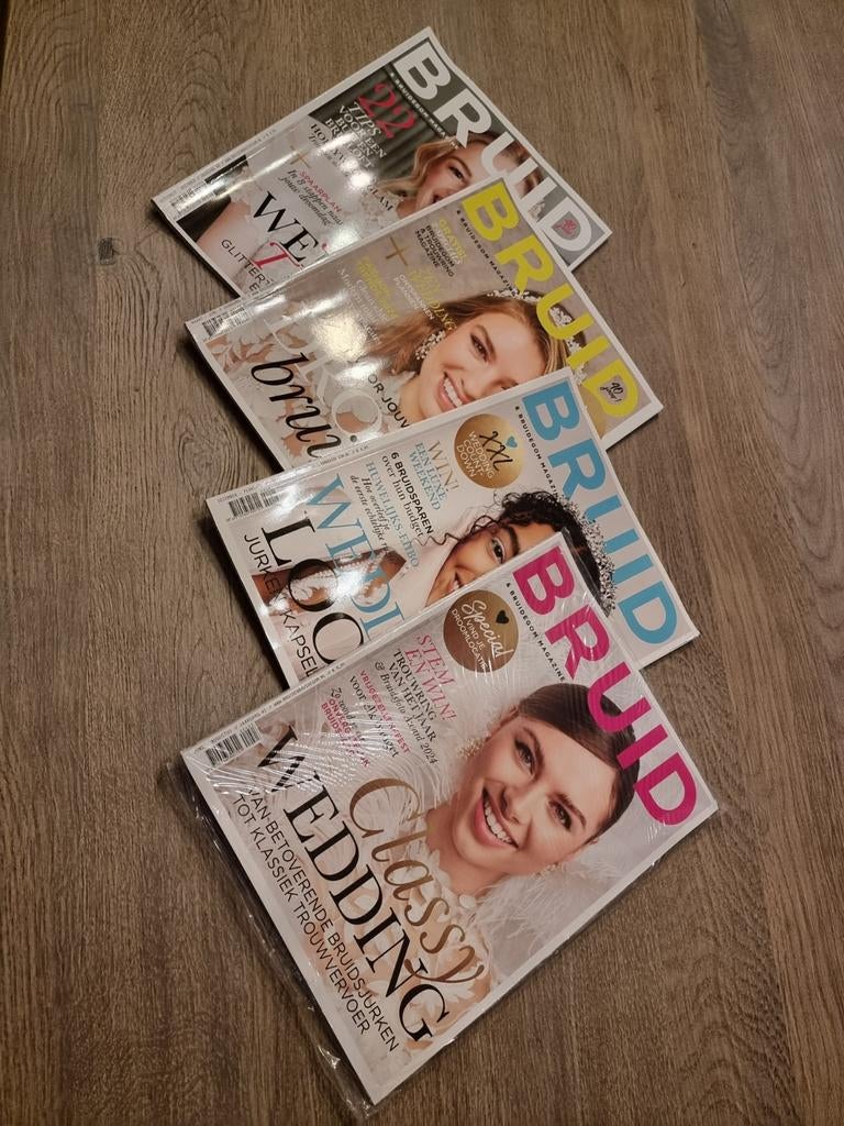 4x Bruid Magazine - Inspiratie voor de perfecte bruiloft, Ophalen, Zo goed als nieuw, Damesbladen