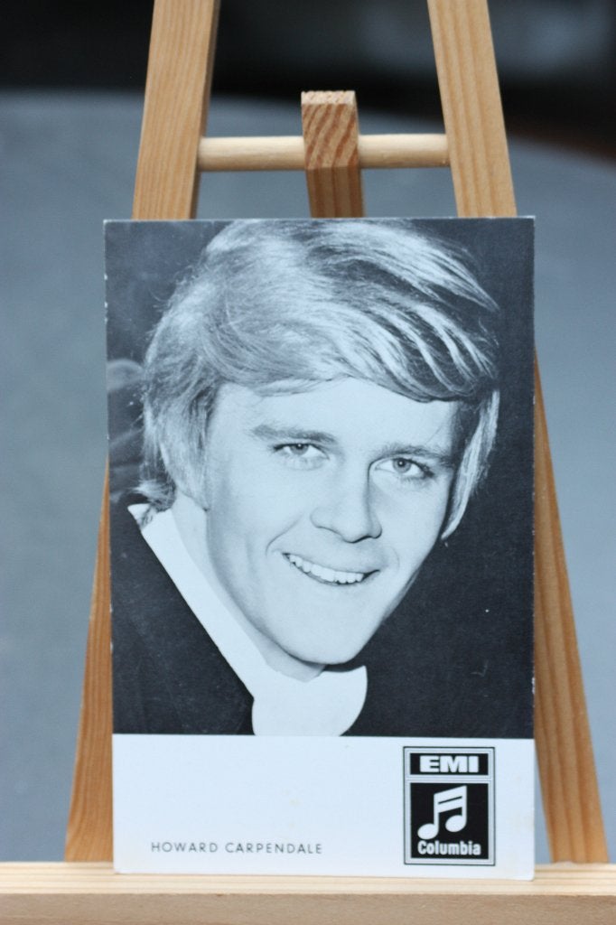 Mooie oude zwart wit fotokaart Howard  Carpendale, Ophalen of Verzenden, Zo goed als nieuw, Foto of Kaart