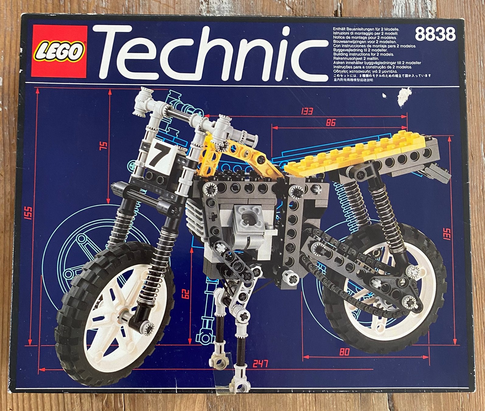 Lego Technic 8838 Shock Cycle Crossmotor 1991, Ophalen of Verzenden, Gebruikt