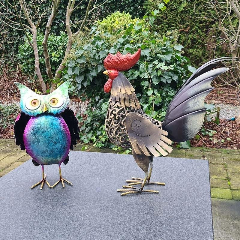 GROTE CHIQUE METALEN HAAN (Nieuw), Ophalen, Nieuw, Metaal, Dierenbeeld