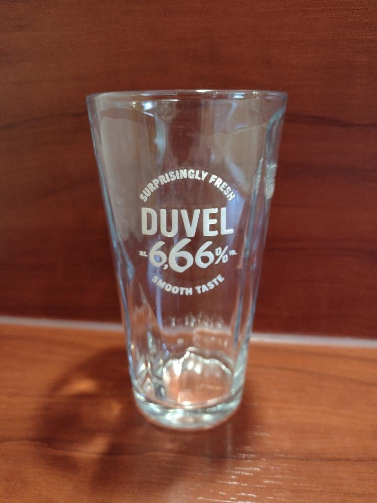 Duvel 6,66% Glas Emaille Decals 33cl M25. (A), Ophalen of Verzenden, Nieuw, Glas of Glazen, Duvel
