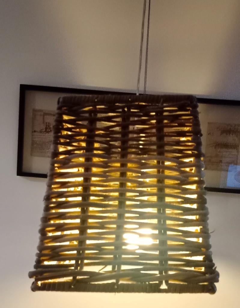 Rotan hanglamp, Ophalen, Zo goed als nieuw, Minder dan 50 cm
