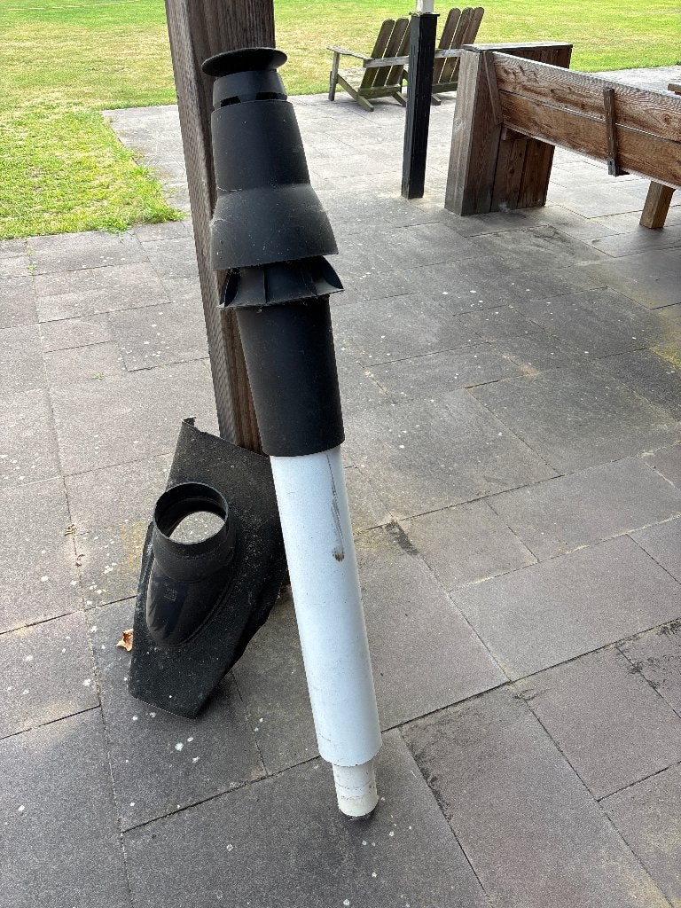 Dakdoorvoer set 80/125mm, Ophalen, Zo goed als nieuw, Minder dan 2 meter, 80 mm of meer