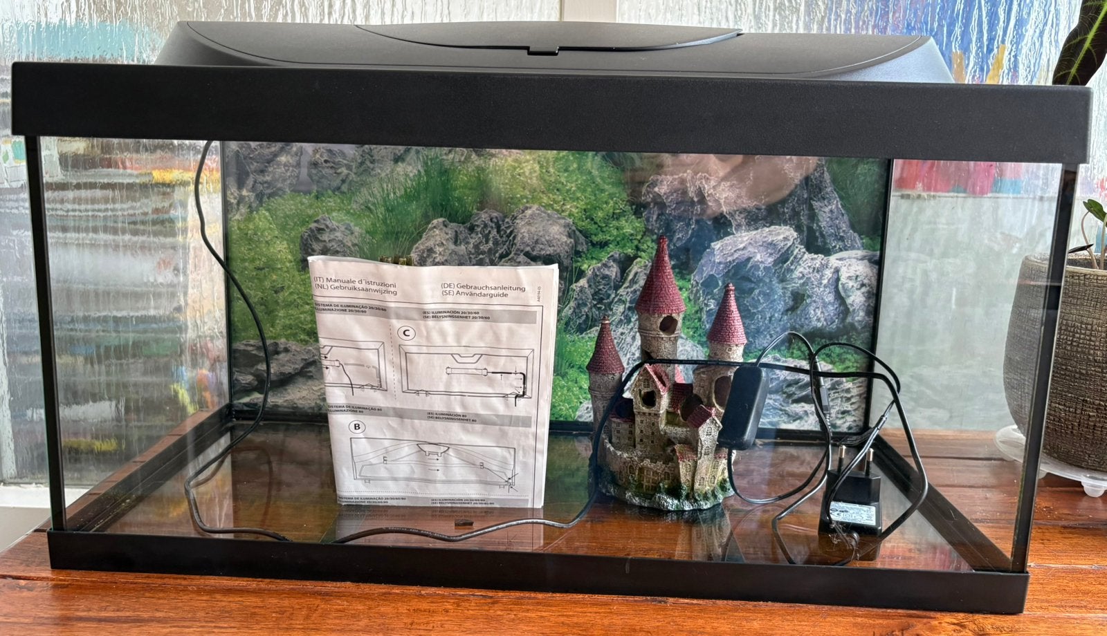 Tetra aquarium 60x30 cm., Ophalen, Zo goed als nieuw, Leeg aquarium, Tetra