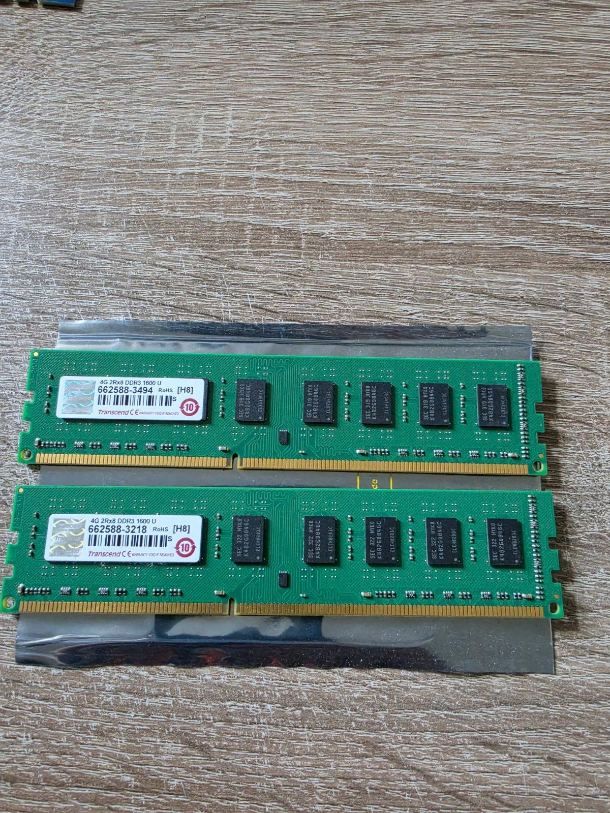 2x 4GB DDR3 1600MHz Transcend RAM Geheugen totaal 8 gb, Server, 8 GB, DDR3, Ophalen of Verzenden
