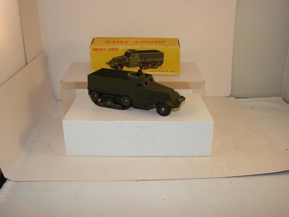 Franse dinky toy 822 M3 Halftrack in doos uit 1960, Ophalen of Verzenden, Nieuw, Tractor of Landbouw, Dinky Toys