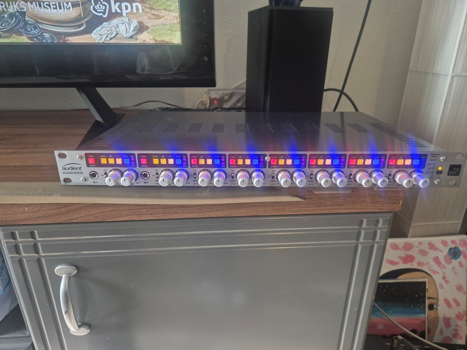 Audient ASP880 8-kanaals microfoonvoorversterker, Ophalen of Verzenden, Zo goed als nieuw, 5 tot 10 kanalen, Microfooningang